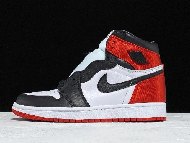 Rep TBK Jordan Satin High Air Black 1 Toe Retro CD0461-016 0803